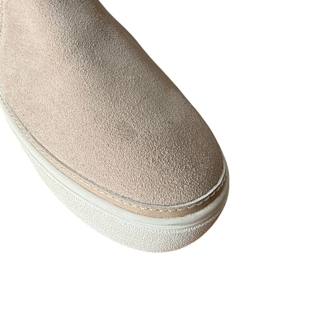 New Toms Womens Bryce Sand Beige Suede Slip On Shooties Shoes 10 High Top